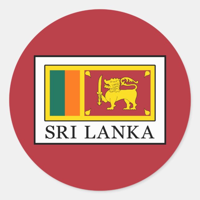 Sri Lanka Runt Klistermärke (Framsida)