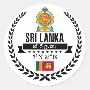 Sri Lanka Runt Klistermärke