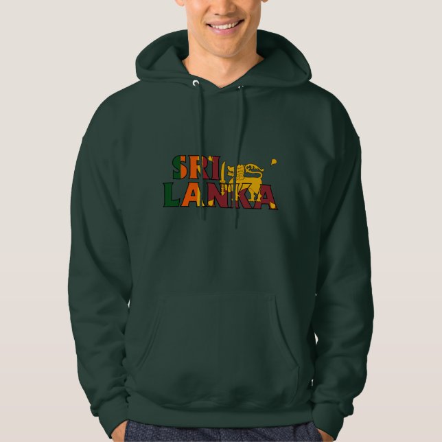 Sri Lanka skjorta Sweatshirt Med Luva (Framsida)