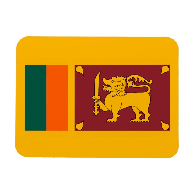 Sri Lanka - Sri Lanka - Flagga Magnet (Horisontell)