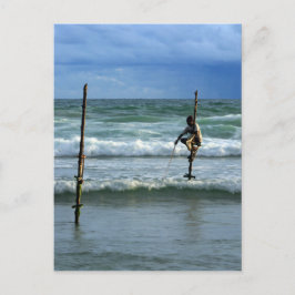 Sri Lanka stick Fishman Vykort