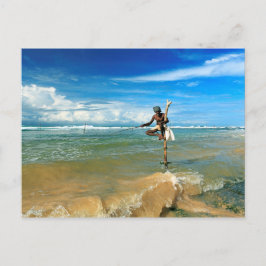 Sri Lanka stick Fishman Vykort