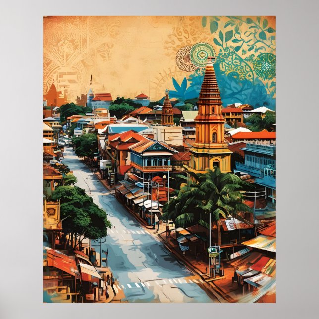 Sri Lanka Streetscape Poster (Framsidan)