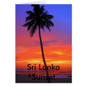 Sri Lanka Sunset Hälsningskort