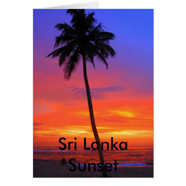 Sri Lanka Sunset Hälsningskort (Framsidan)