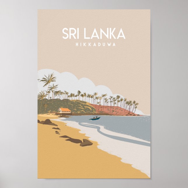Sri lanka Travel-affisch Hikkaduwa Poster (Framsidan)