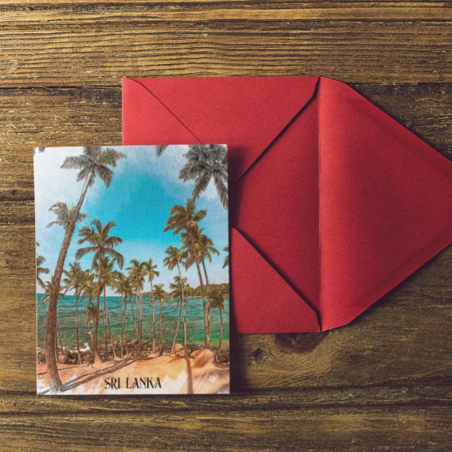 Sri Lanka Tropical Scenery Travel Vykort (sri lanka tropical scenery postcard)