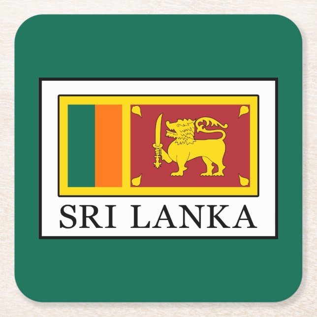 Sri Lanka Underlägg Papper Kvadrat (Framsidan)