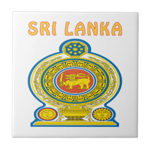 SRI LANKA vapensköld Kakelplatta