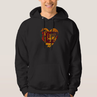 Sri Lanka Vintage Sri Lankan Flagga Hoodie