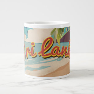 Sri Lanka Vintage Vacation Travel Poster Jumbo Mugg