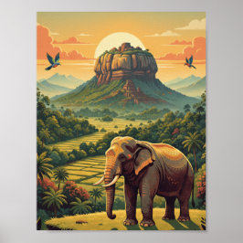 Sri Lanka Wildlife-poster Sydasiatisk poster