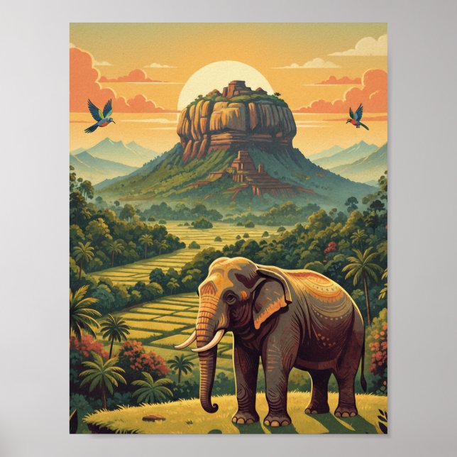 Sri Lanka Wildlife-poster Sydasiatisk poster (Framsidan)