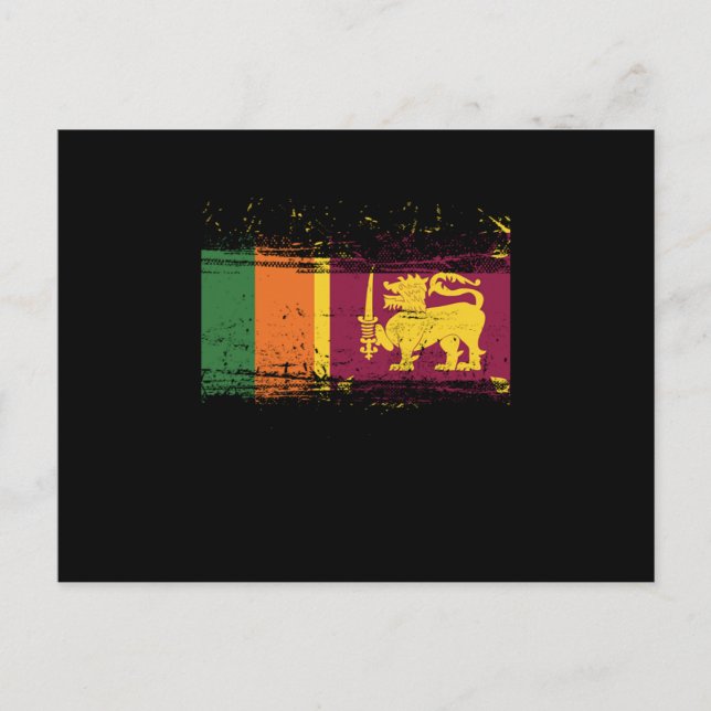 Sri Lankan Flag Sri Lanka Culture National Country Vykort (Framsida)