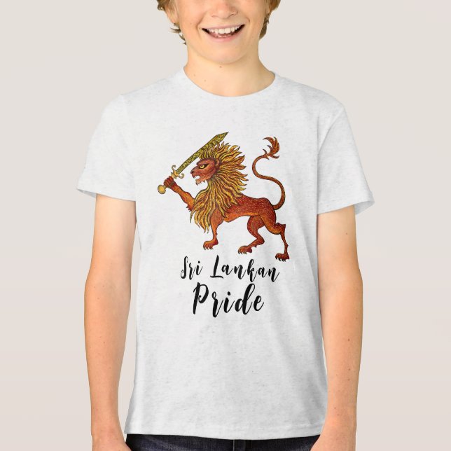 Sri Lankan flagga lejon T Shirt (Framsida)