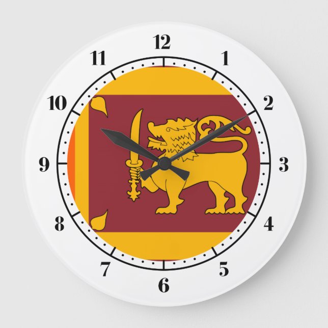 Sri Lankan flagga Stor Klocka (Framsida)