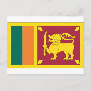 Sri Lankan Flagga Vykort