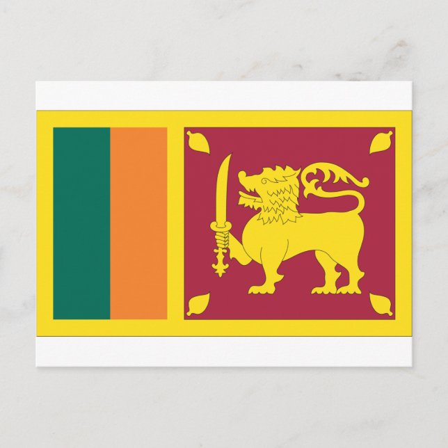 Sri Lankan Flagga Vykort (Framsida)