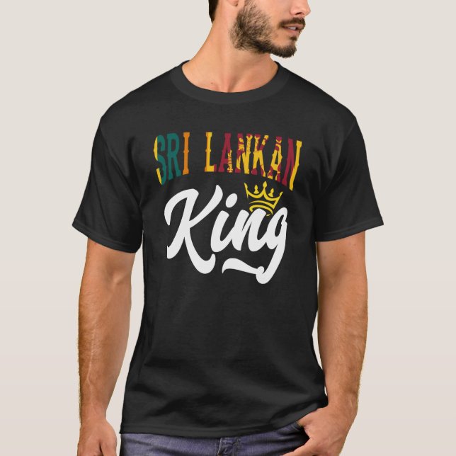 Sri Lankan King Sri Lanka Sri Lankan Sri Lanka Fla T Shirt (Framsida)