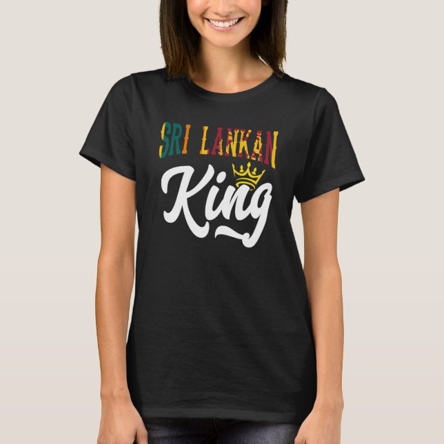 Sri Lankan King Sri Lanka Sri Lankan Sri Lanka Fla T Shirt (Framsida)