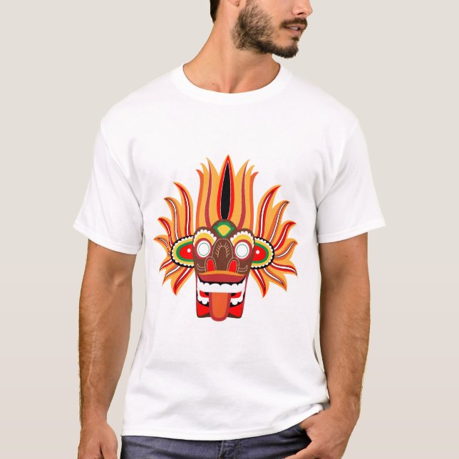 sri lankan mask t shirt (Framsida)