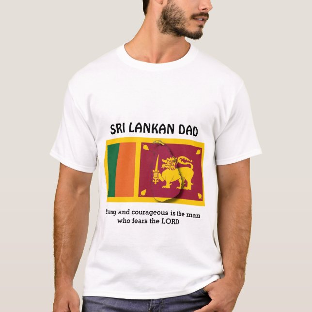 SRI LANKAN PAPPA | Stark modig | Personlig T Shirt (Framsida)