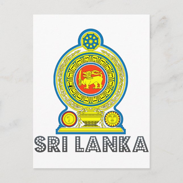 Sri Lankanska emblemet Vykort (Framsida)