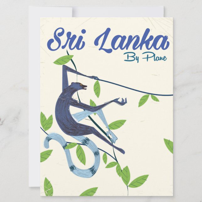 Sri Lankas apa vintage semester poster (Framsida)