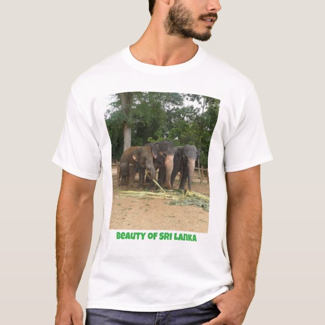 Sri Lankas elefant T-Shirt-skönhet T Shirt (Framsida)