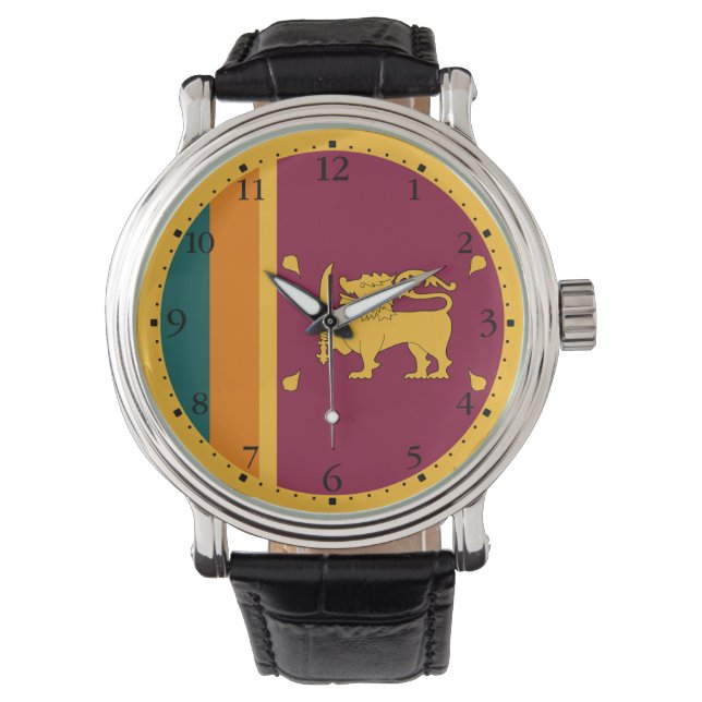 Sri Lankas flagga Armbandsur (Framsida)