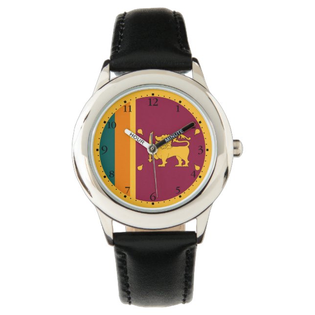 Sri Lankas flagga Armbandsur (Framsida)