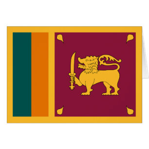 Sri Lankas flagga Hälsningskort