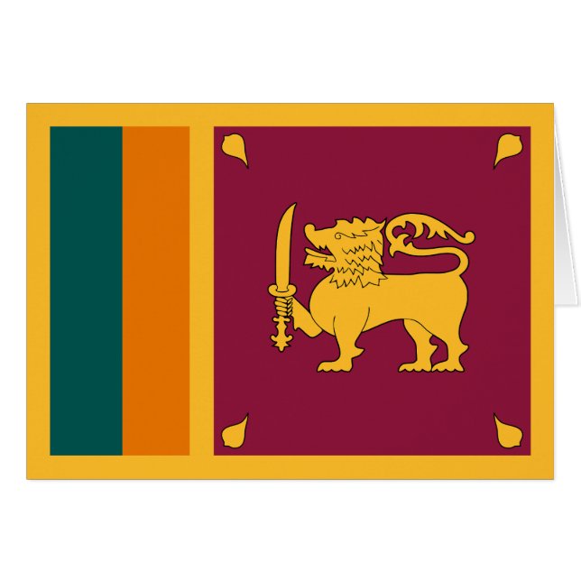Sri Lankas flagga Hälsningskort (Framsidan Horizontal)