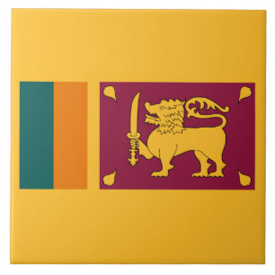 Sri Lankas flagga Kakelplatta
