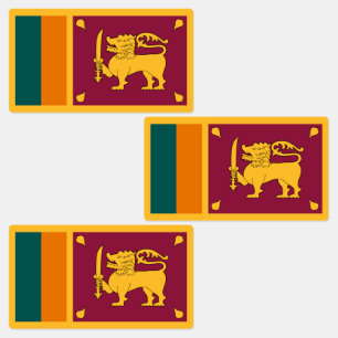 Sri Lankas flagga Klistermärke