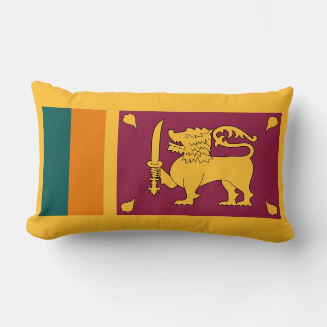 Sri Lankas flagga Lumbarkudde (Framsida)