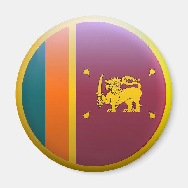 Sri Lankas flagga Magnet (Framsidan)