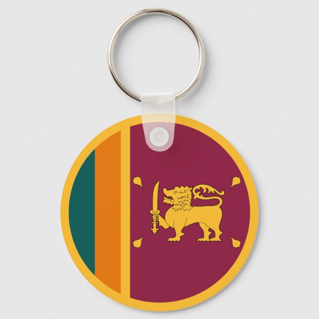 Sri Lankas flagga Nyckelring (Framsida)