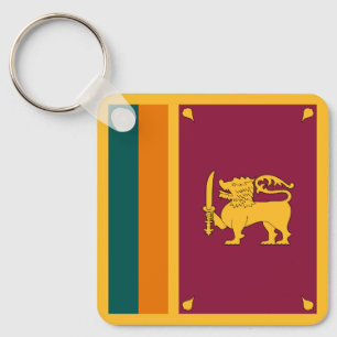 Sri Lankas flagga Nyckelring