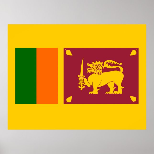 Sri Lankas flagga Poster (Framsidan)