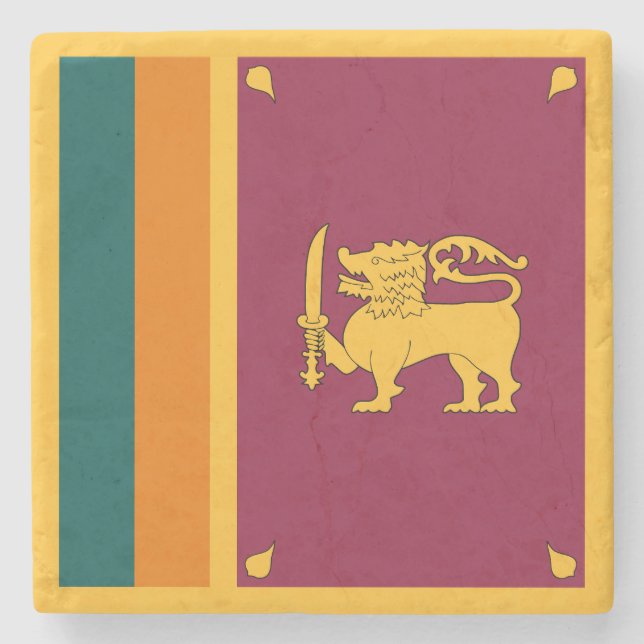 Sri Lankas flagga Stenunderlägg (Framsidan)