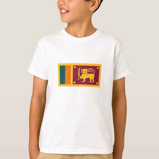 Sri Lankas flagga T Shirt (Framsida)