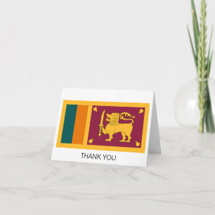 Sri Lankas flagga Tack Kort