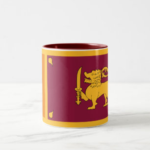 Sri Lankas flagga Två-Tonad Mugg