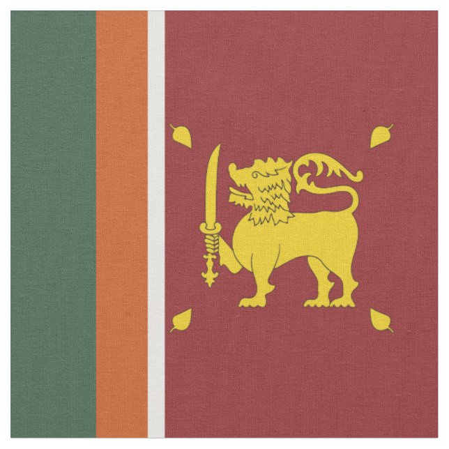 Sri Lankas flagga Tyg (Närbild)