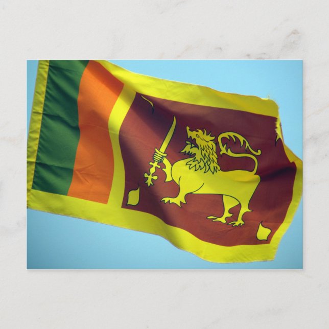 Sri Lankas flagga Vykort (Framsida)