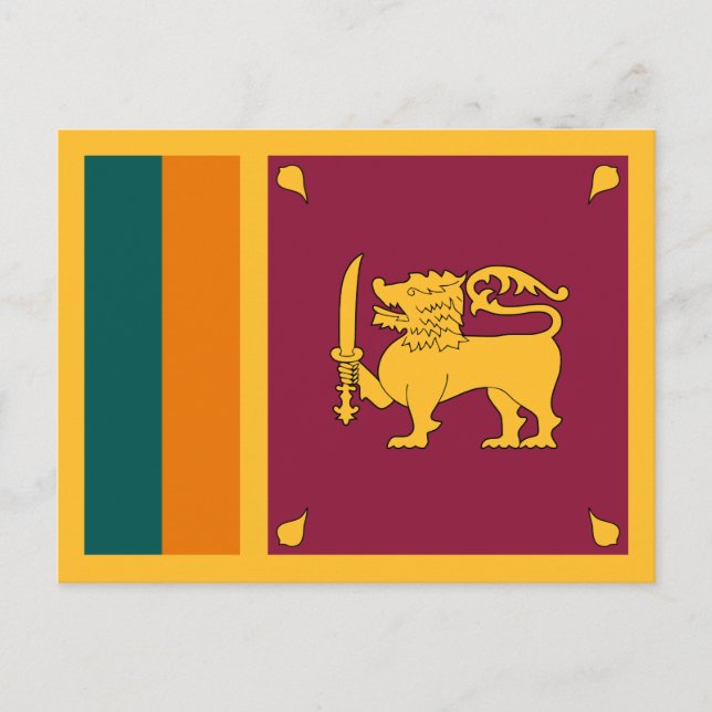 Sri Lankas flagga Vykort (Framsida)