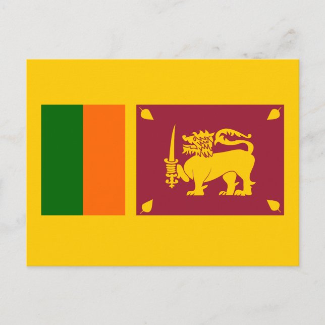 Sri Lankas flagga Vykort (Framsida)