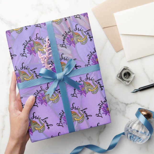 Sri Lankas gåvor med elefant och Lotus Presentpapper (Gifting)