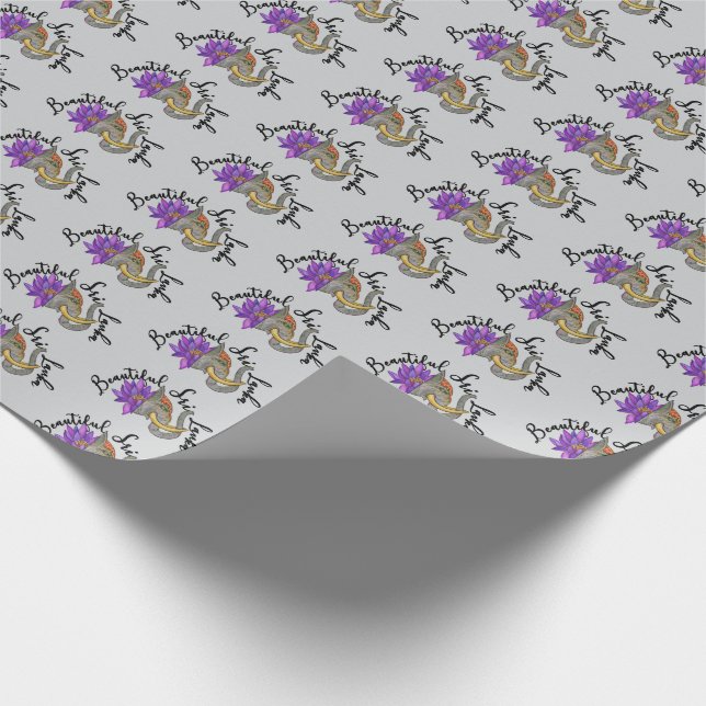 Sri Lankas gåvor med elefant och Lotus Presentpapper (Hörn)